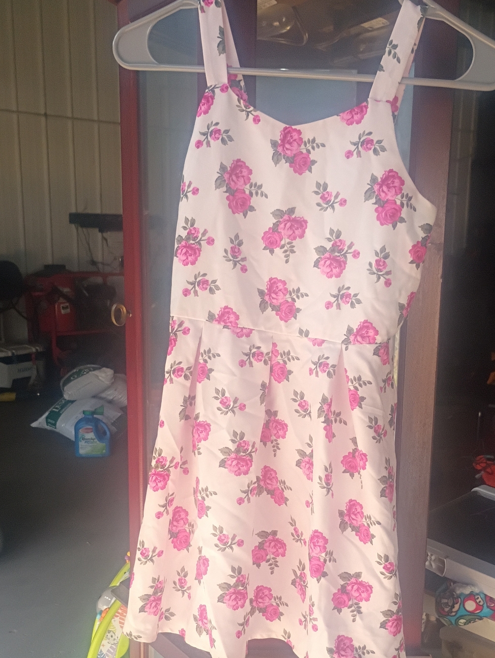Jenna & Jessie Girls Pink Floral Sundress - Sleeveless Summer Dress